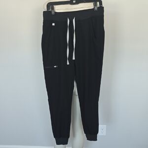 Figs black technical collection jogger scrub pants-S